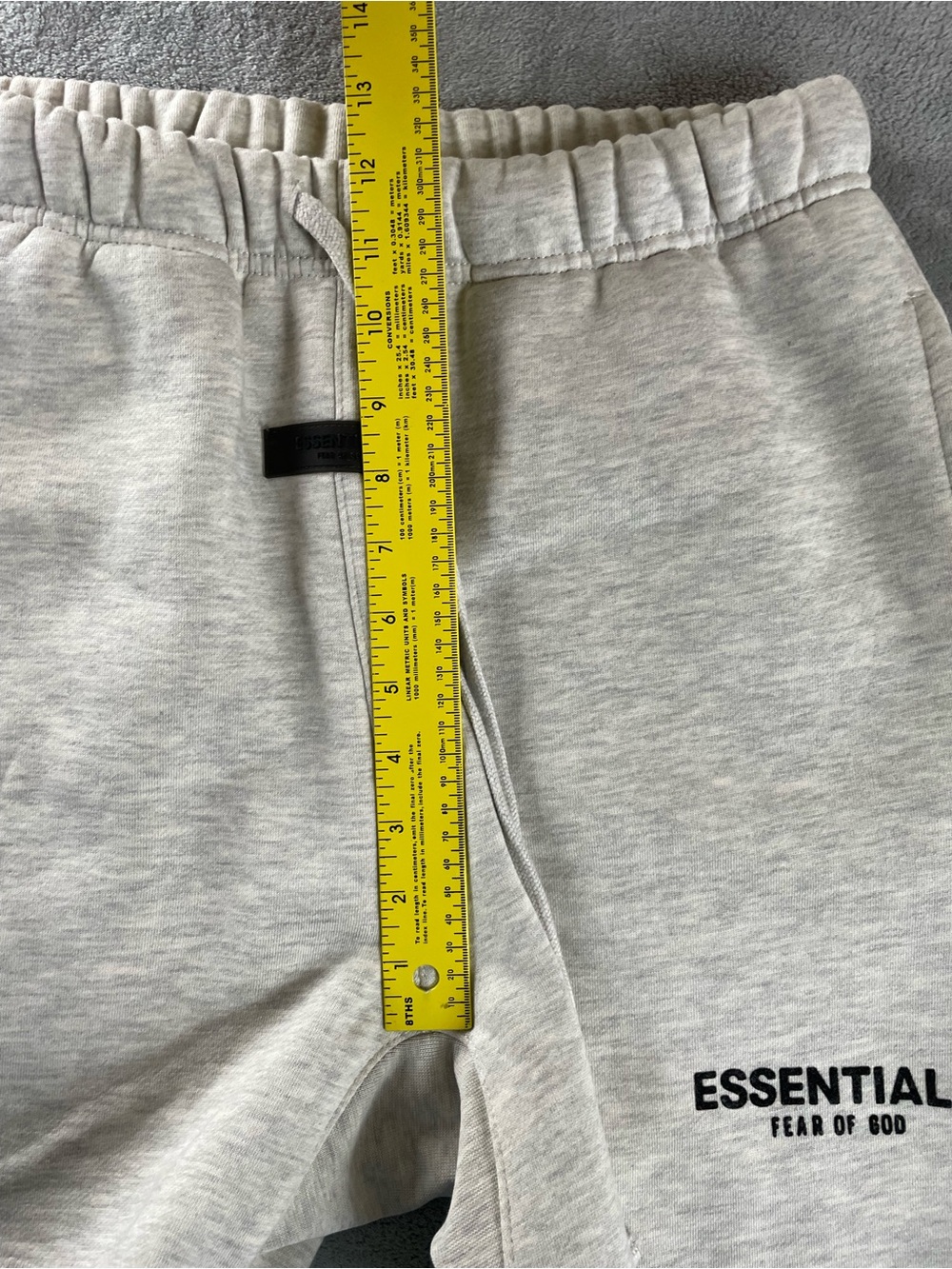 Fear of God Essentials Shorts Gray Cotton Polyester Fleece, Pockets Drawstrings - Picture 11 of 14